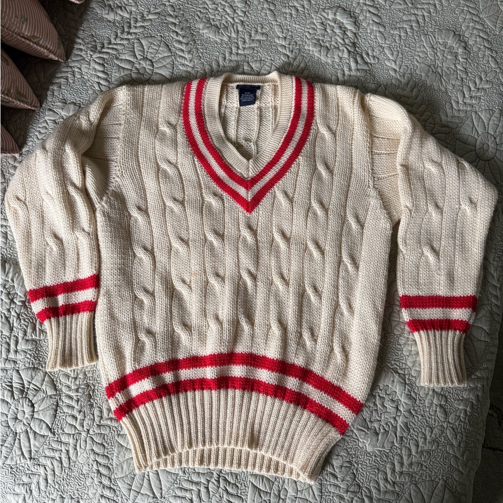 Smart Turnout London 100% Wool Cricket Rugby Sweater XL Preppy Made in the UK